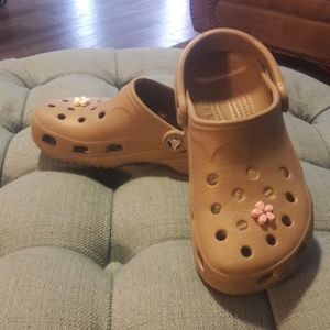Cream colored Crocs